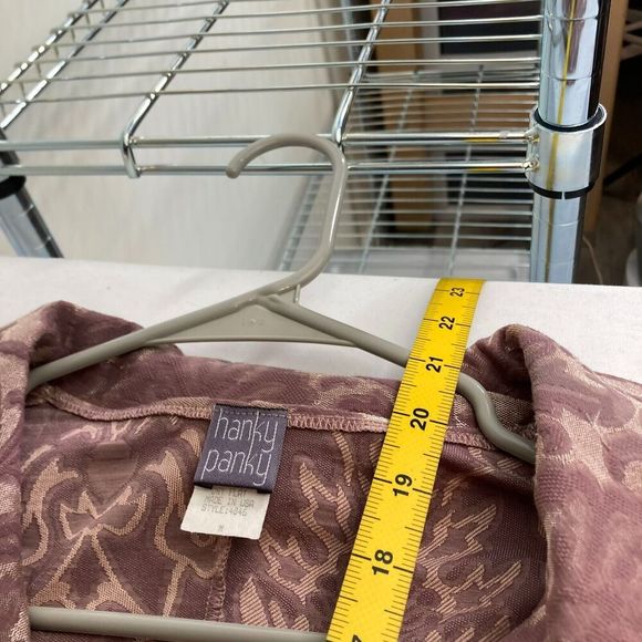 Hanky Panky Women's Dusty Rose Stretchy‎ Romantic Floral Brocade Jacket Size M - Picture 3 of 16